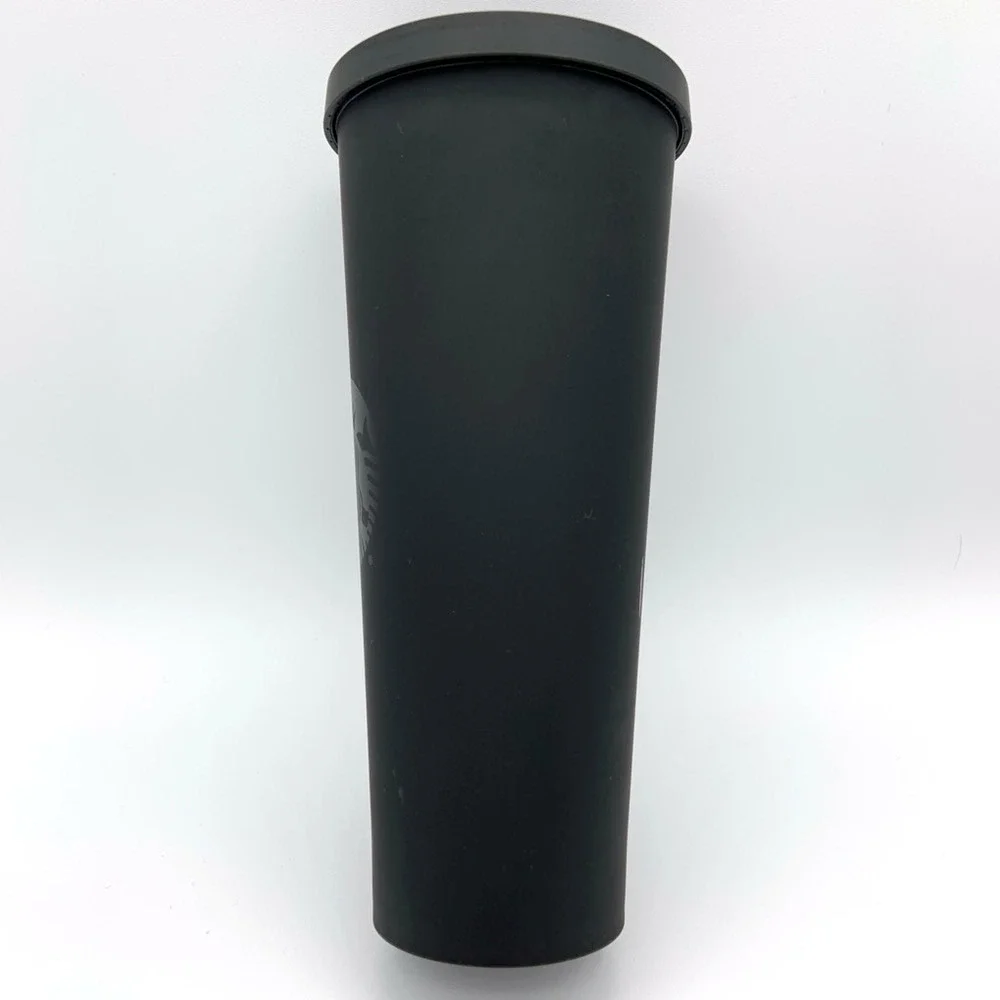 Starbucks 2015 Soft Touch Matte Black Venti Tumbler Cold Cup Acrylic Collectible